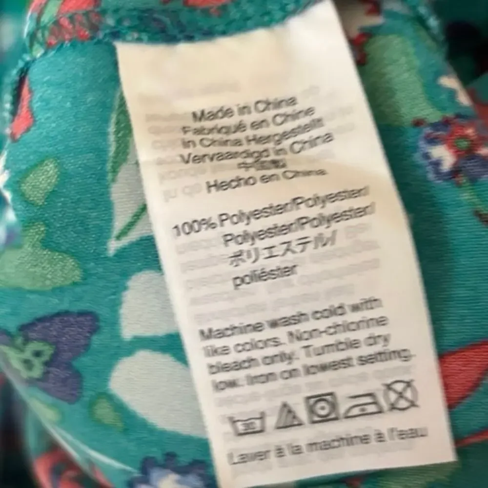 J. Crew Turquoise Floral Wrap‎ Style Dress Size 4